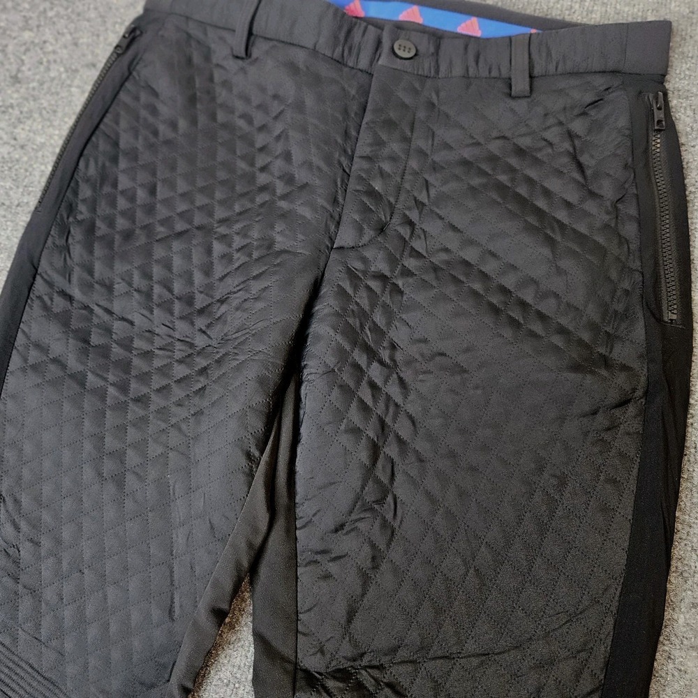 NWOT Adidas Mens‎ Quilted Hybrid Golf Pants Size Large Black - Picture 2 of 9